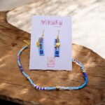 set,earrings made of beads & necklace