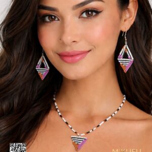 a bohemian set made of beads